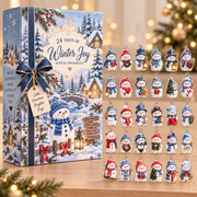 24-Day Snowman Advent Calendar, Acrylic Christmas Countdown Ornaments, Gift For Kid