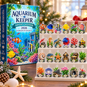 Personalized Aquarium Keeper Advent Calendar 2026 – 24-Piece Fish Tank Charm Collection, Tropical Fish & Underwater Aquarium Christmas Countdown Gift for Aquarists and Fish Lovers