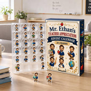 Personalized Teacher Advent Calendar: Custom Photo Blind Box, 24 Charms