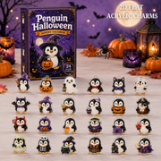 Penguin Halloween Advent Calendar 2026 - 24-Day Festive Countdown, Acrylic Charms Blind Box - Gift For Penguin Lovers