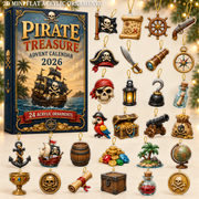 Pirate Treasure Advent Calendar 2026 - 24-Day Festive Countdown, Acrylic Charms Blind Box - Gift For Ocean Lovers, Family & Friends