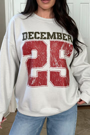 Letter Print Crew Neck Sweatshirt