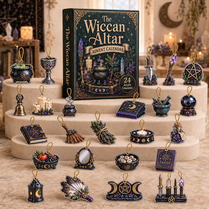 The Wiccan Altar Advent Calendar 2026 - 24-Day Festive Countdown, Acrylic Charms Blind Box - Gift For Witching Lovers