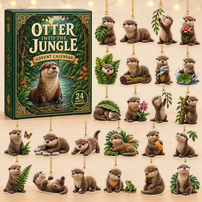 Otter In Jungle Advent Calendar 2026 - 24-Day Festive Countdown, Acrylic Charms Blind Box - Gift For Otter Lovers