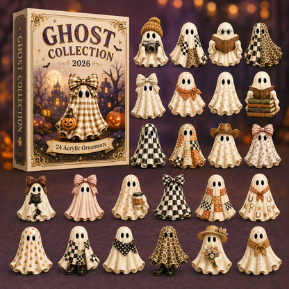 Ghost Collection Advent Calendar 2026 - 24-Day Festive Countdown, Acrylic Charms Blind Box - Gift For Family & Friends