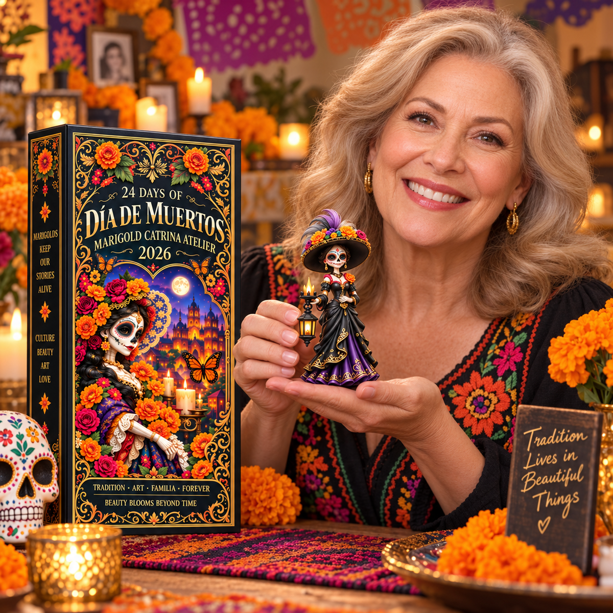 24 Days of Day of the Dead Marigold Catrina Atelier - Advent Calendar 2026
