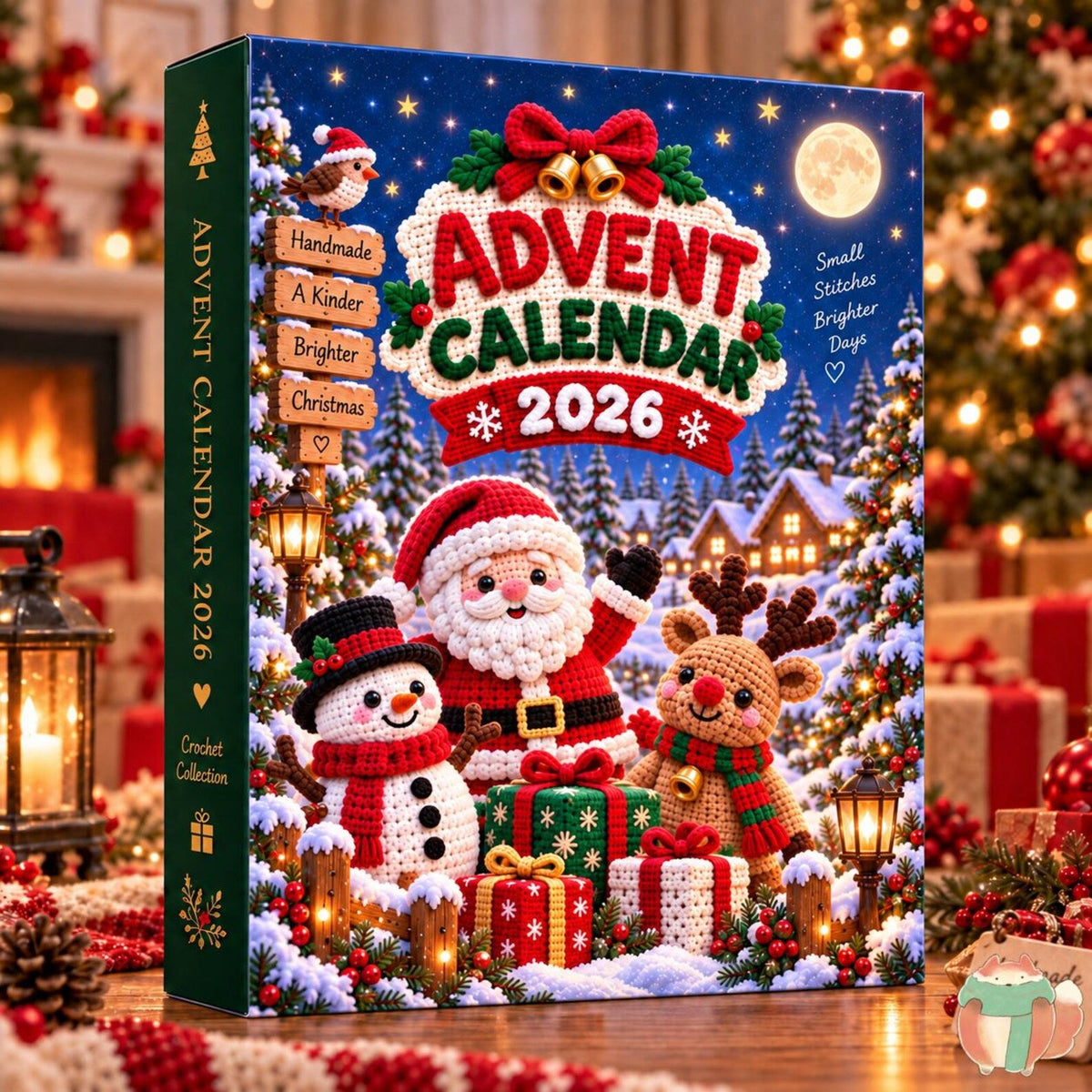 Handmade Crochet Christmas Advent Calendar 2026, 24 Mini Crochet Dolls Countdown Box, Personalized Holiday Decor Gift