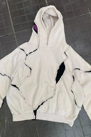 Contrast Seam Pullover Hoodie