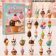 Ice Cream Sweet Treat Advent Calendar 2026 - 24-Day Festive Countdown, Acrylic Charms Blind Box - Gift For Dessert Lovers