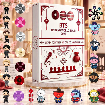 BTS World Tour 2026 Advent Calendar, Arirang 24 Day Blind Box, Kpop Charm Countdown Gift Set, Fan Collectible Christmas Gift