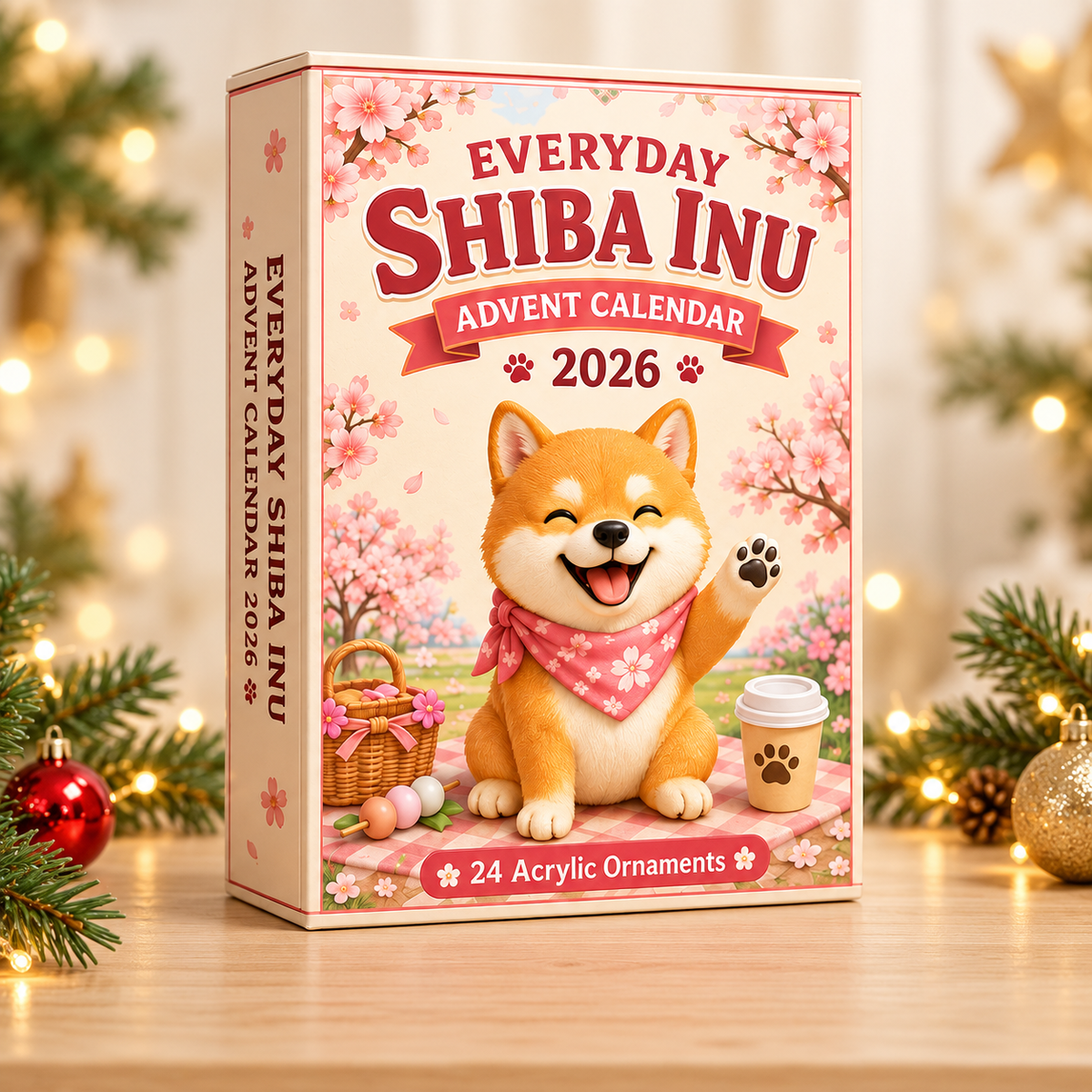 Everyday Shiba Inu Advent Calendar 2026 - 24-Day Festive Countdown, Acrylic Charms Blind Box - Gift For Shiba Inu Lovers