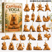 Capybara Yoga Advent Calendar 2026 - 24-Day Festive Countdown, Acrylic Charms Blind Box - Gift For Yoga Lovers