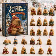 Capybara Cozy Winter Advent Calendar 2026 - 24-Day Festive Countdown, Acrylic Charms Blind Box - Gift For Capybara Lovers