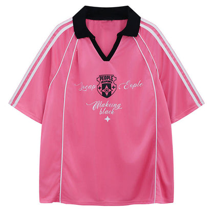 Blokette Style Jersey Polo Shirt