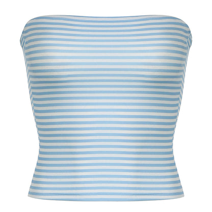 Coastal Vibes Blue Tube Top