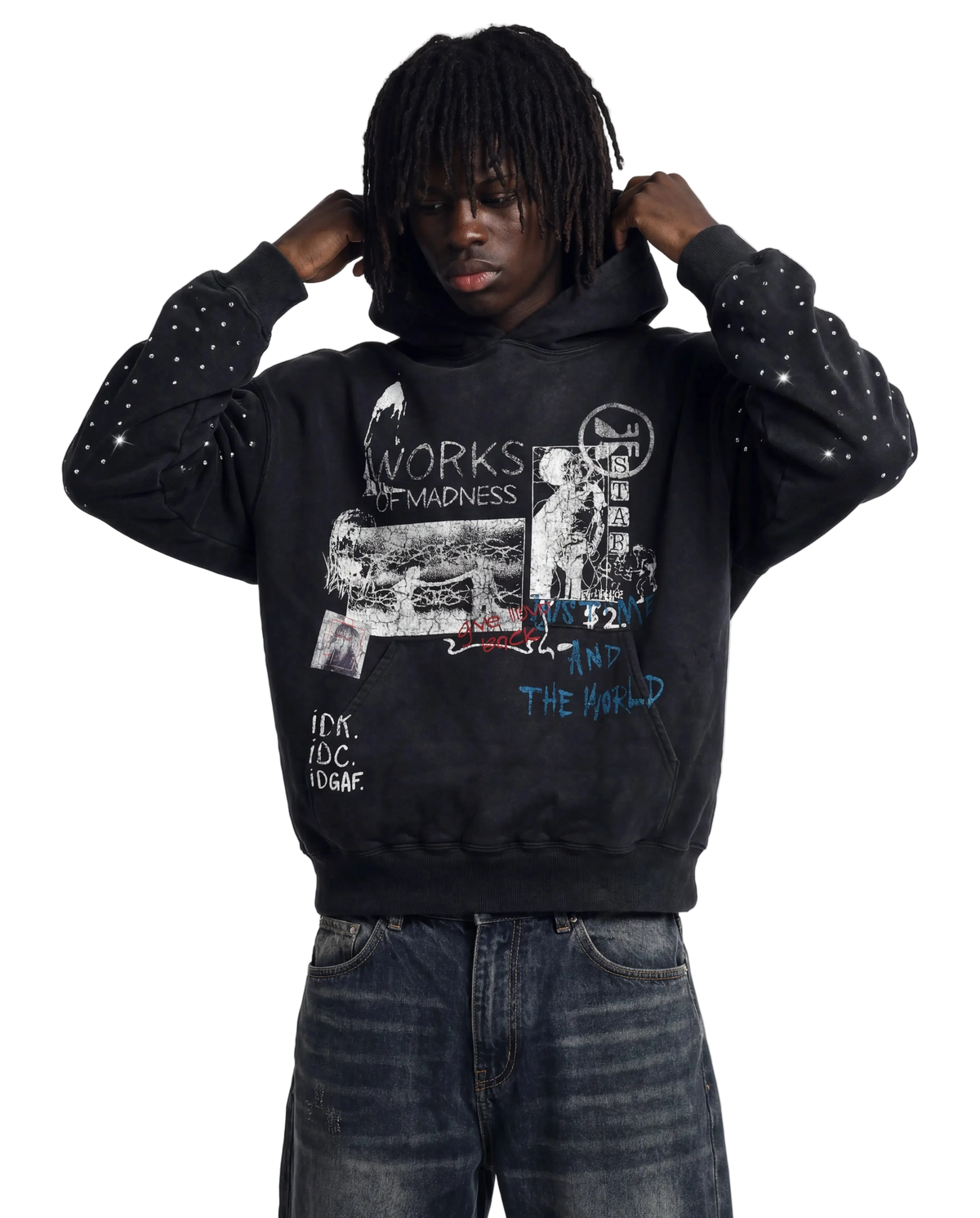 Saint & Sinners Rhinestone Hoodie