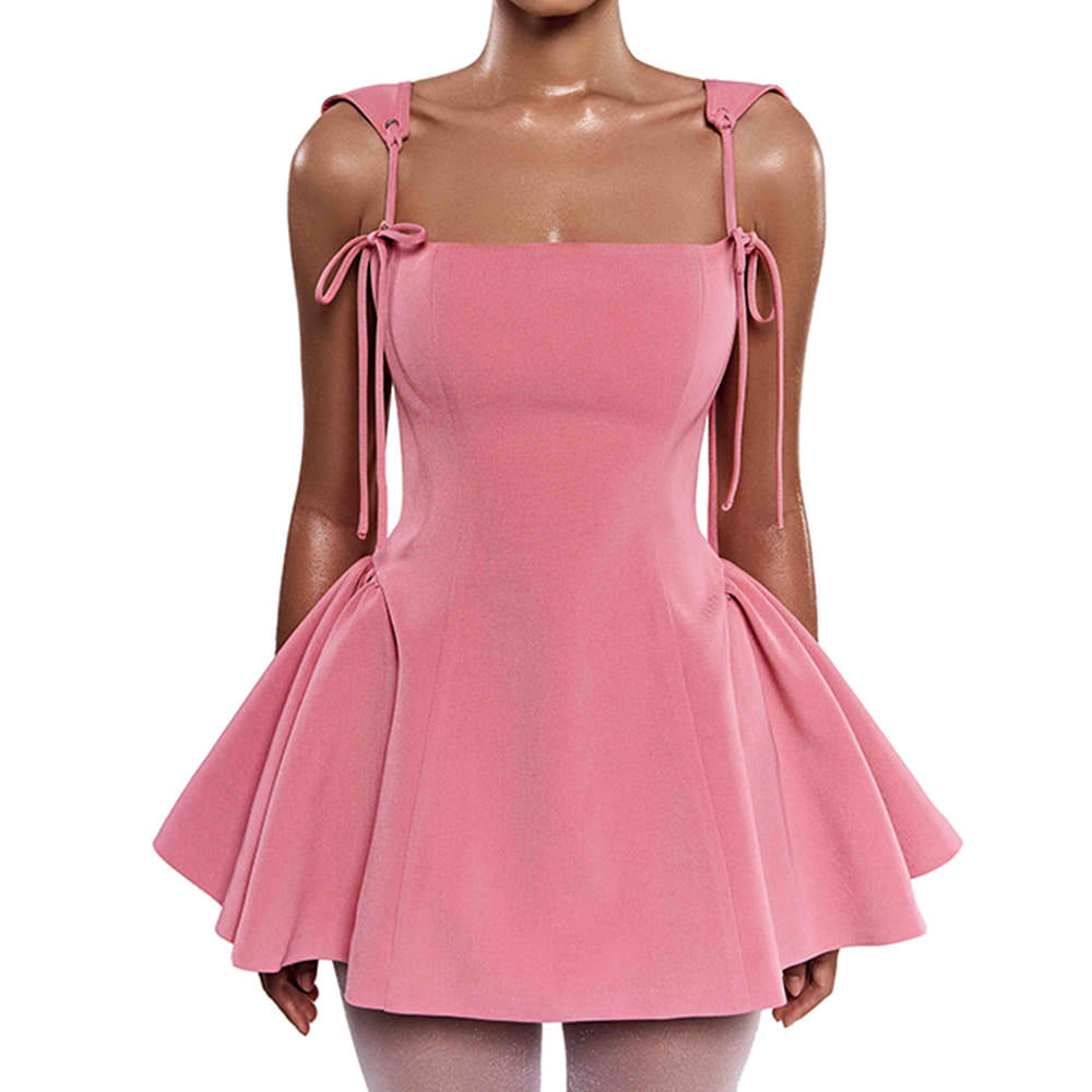 Gardens in Bloom Bow-Tie Mini Dress