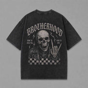Brotherhood Rock Skeleton Vintage Washed T-shirt