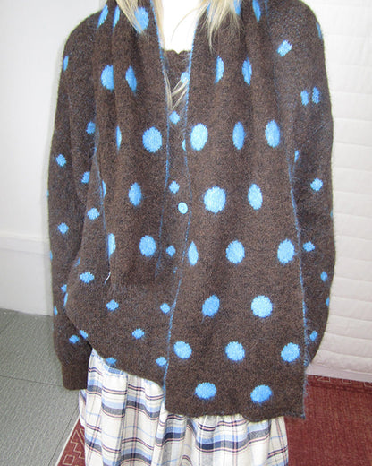 Coffee Break Polka Dot Cardigan