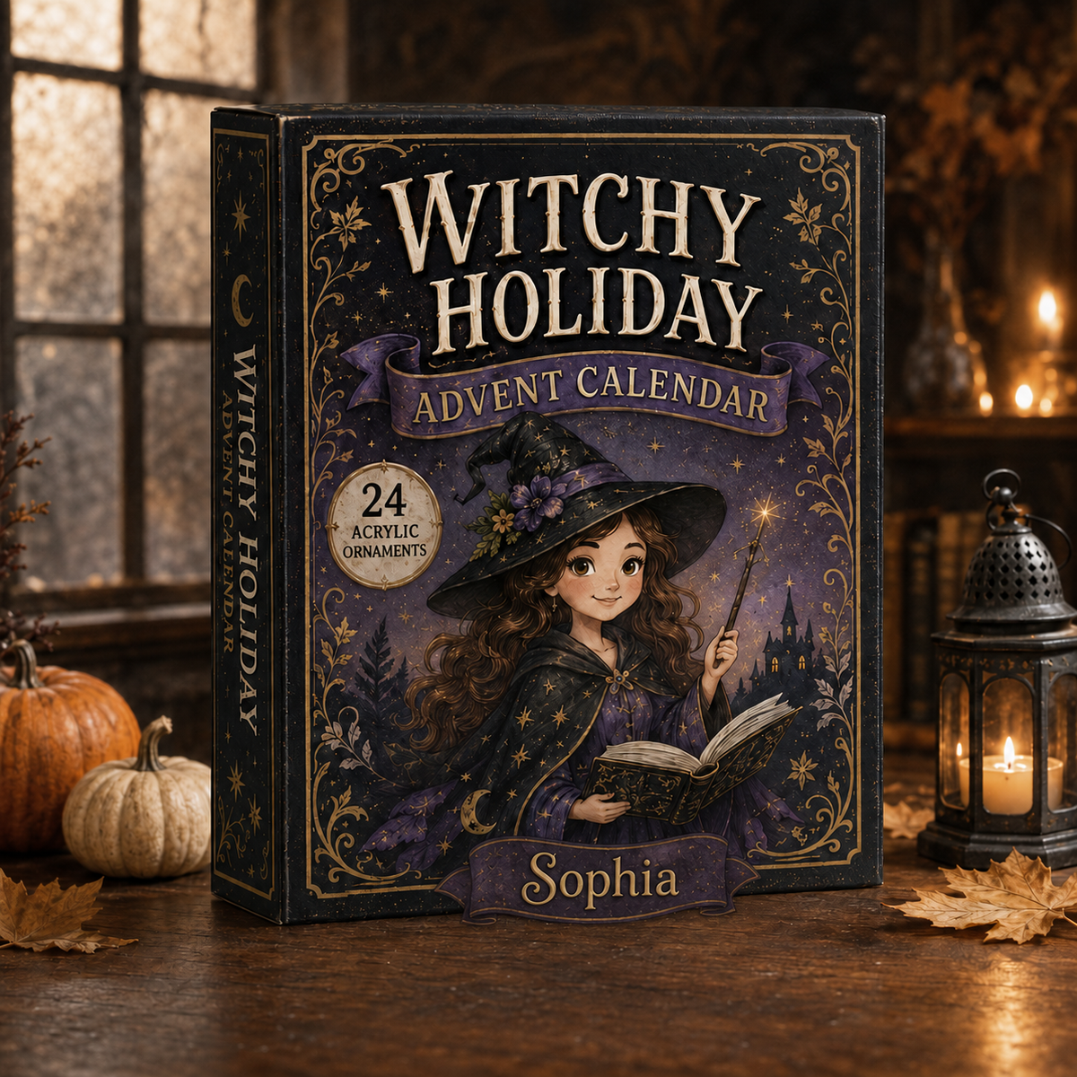 Witchy Magic Advent Calendar 2026 - 24-Day Festive Countdown, Acrylic Charms Blind Box - Gift For Halloween Lovers