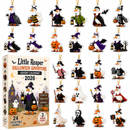 2026 Halloween Goose Advent Calendar – 24 Days of Spooky 2D Acrylic Goose Ornaments, Funny Trick-or-Treat Countdown Box & Cute Collector Gift for Goose Lovers