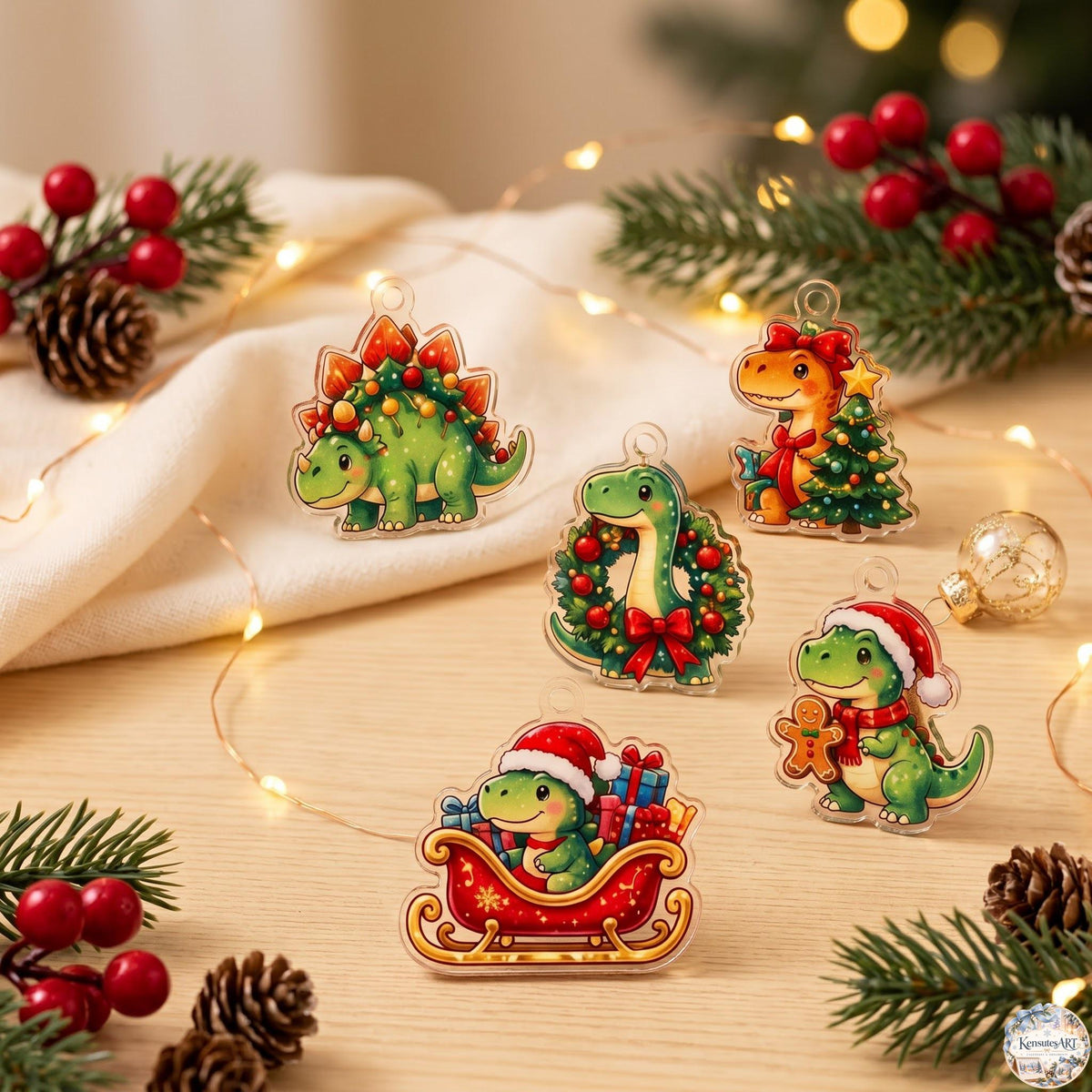 Dino Friends Advent Calendar 2026 | 24 Day Prehistoric Christmas Countdown with Custom 2D Ornament