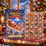 Christmas Santa Reindeer Advent Calendar 2026, 24 Piece Santa Ornament Set, Santa Claus Blind Box Advent Calendar, Holiday Xmas Decor