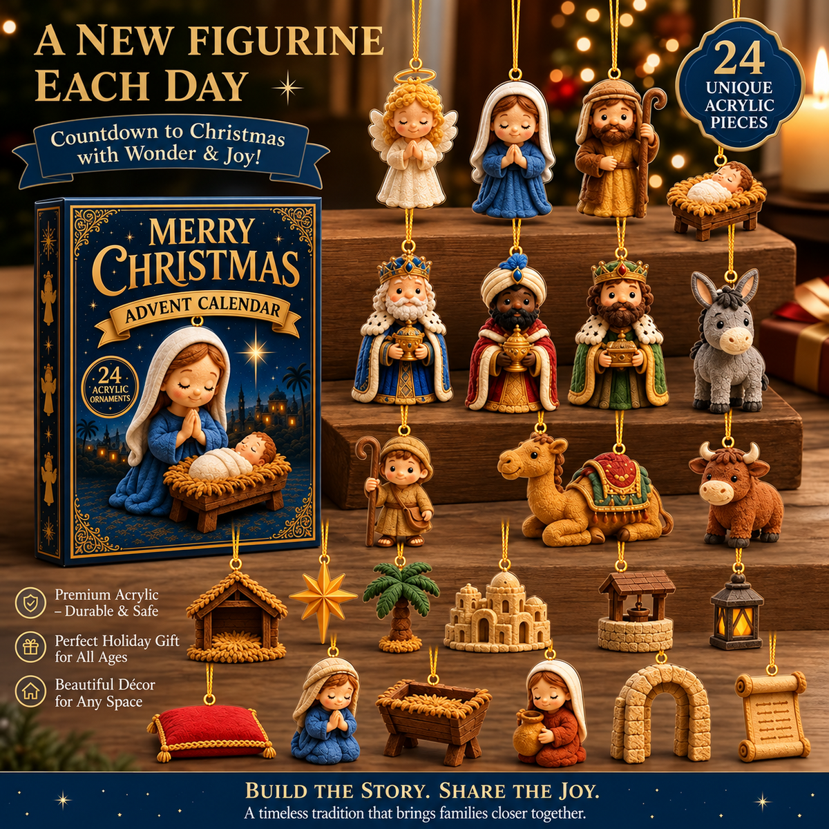 Holy Night - 2026 Advent Calendar Blind Box of 24 Ornament