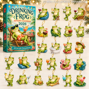 Drinking Frog Advent Calendar 2026 - 24-Day Festive Countdown, Acrylic Charms Blind Box - Gift For Frog Lovers
