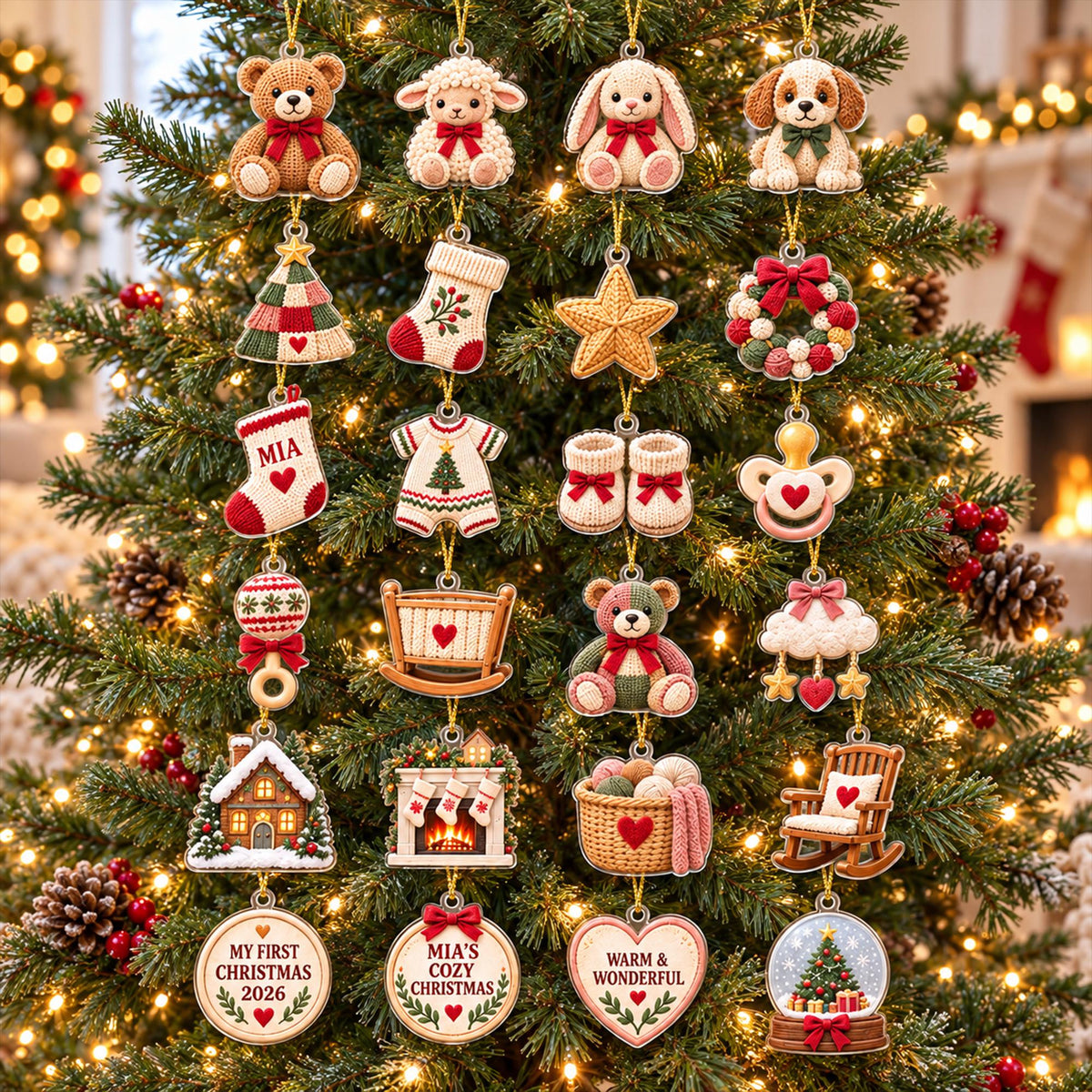 Personalized Baby First Christmas Advent Calendar, 24 Day Christmas Countdown, Custom Baby Ornament Blind Box, Nursery Holiday Keepsake Gift