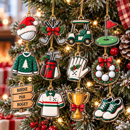Personalized Golf Advent Calendar, 24 Days Mini Ornaments Christmas Golfer Gift 2026
