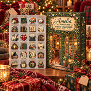 Personalized Book Lover Advent Calendar 2026, 24 Bookish Charms, Custom Reader Christmas Countdown Gift