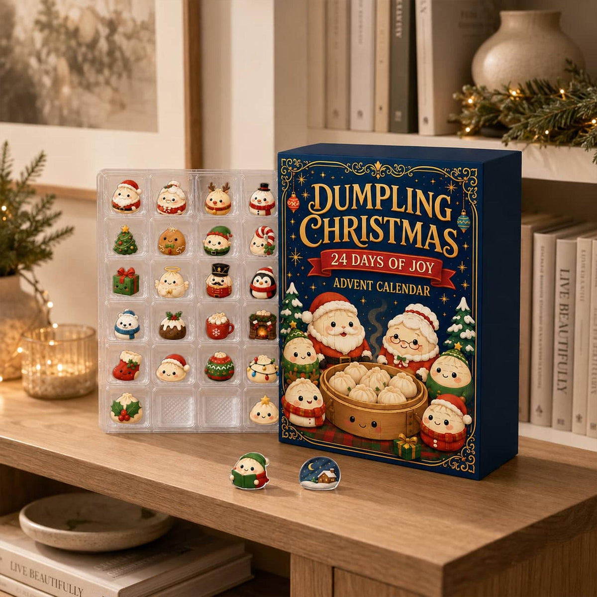 Dumpling Christmas Advent Calendar: 24-Day Blind Box Charms