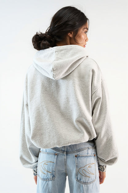 Camouflage Trim Cropped Hoodie