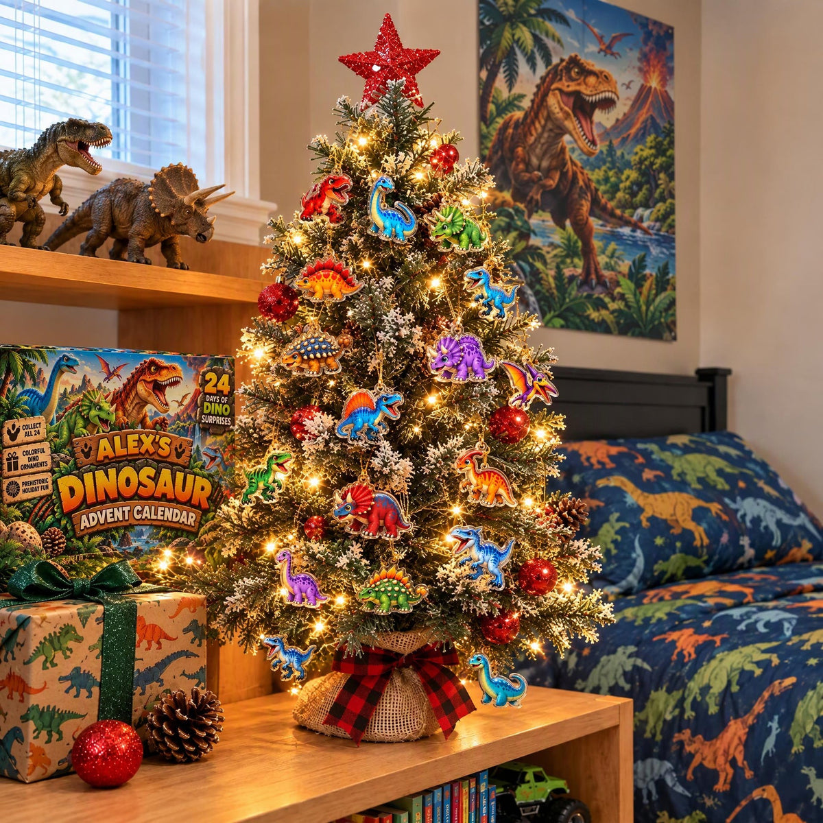 24 Days of Dino-Mite Christmas - Personalized Christmas Advent Calendar