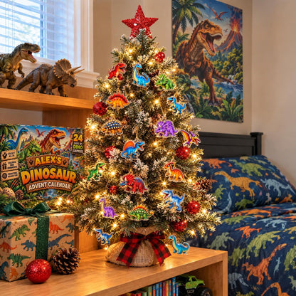 24 Days of Dino-Mite Christmas - Personalized Christmas Advent Calendar