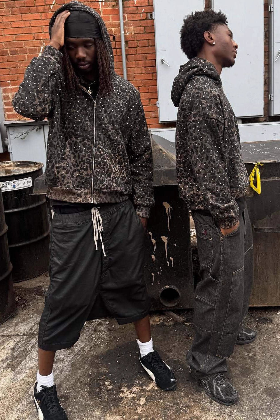 Leopard Print Zip-Up Hoodie