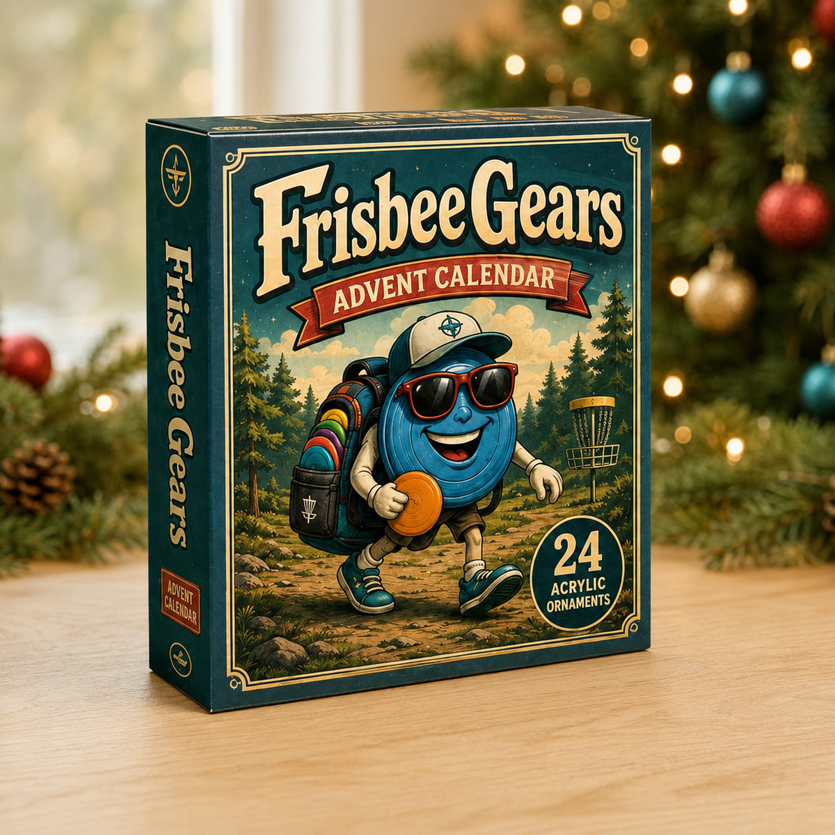 Frisbee Gears Advent Calendar 2026 - 24-Day Festive Countdown, Acrylic Charms Blind Box - Gift For Frisbee Lovers