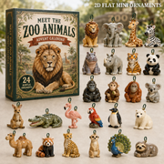 Zoo Animals Kingdom Advent Calendar 2026 - 24-Day Festive Countdown, Acrylic Charms Blind Box - Gift For Animal Lovers