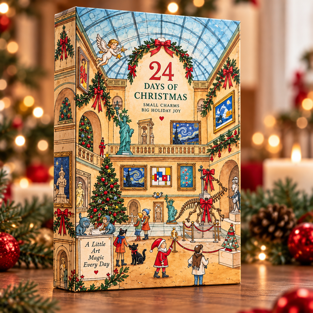 24 Days of Christmas Art Museum Charm Advent Calendar 2026, 24 Collectible Art Charms, Christmas Countdown Gift for Art Lovers