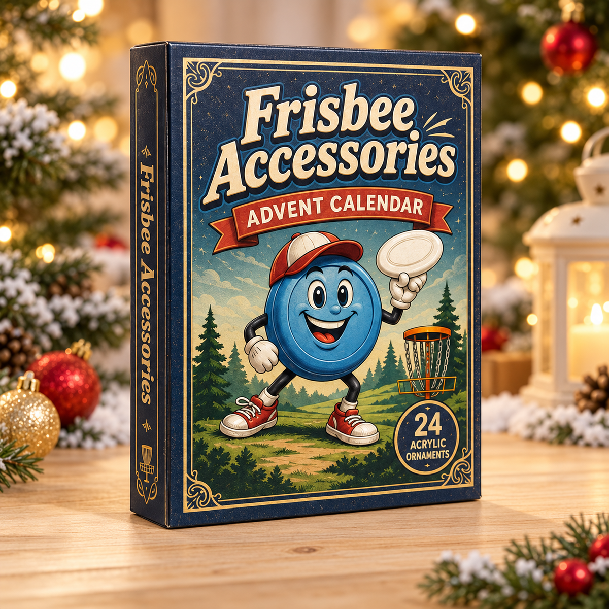 Frisbee Accessories Advent Calendar 2026 - 24-Day Festive Countdown, Acrylic Charms Blind Box - Gift For Frisbee Lovers