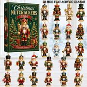 Christmas Nutcrackers Green Advent Calendar 2026 - 24-Day Festive Countdown, Acrylic Charms Blind Box - Gift For Family & Friends