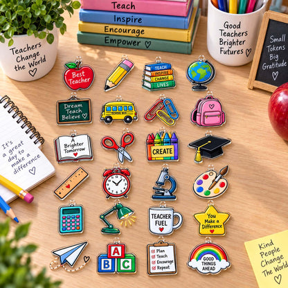Personalized Teacher Advent Calendar 2026, Custom Teacher Blind Box, 24 Day Christmas Countdown with Teacher Tokens, Xmas Countdown Gifts