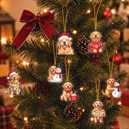 Personalized Dog Golden Retriever Calendar 2026, Custom Dog Breed Christmas Countdown, Pet Ornaments, Dog Mom Gift, Christmas Gift for Dog Lovers