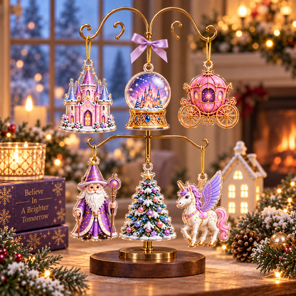 Fantasy Christmas Kingdom Advent Calendar 2026 24 Days of Magic Acrylic Ornaments Holiday Countdown Box Fairytale Gift for Kids