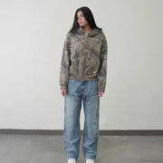 Camo Zipper Streetwear Hoodie