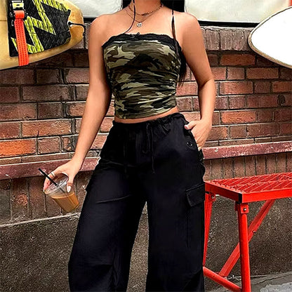 Camouflage Lace Tube Top