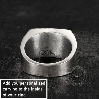 Witch Demon Lightning Skull Sterling Silver Ring