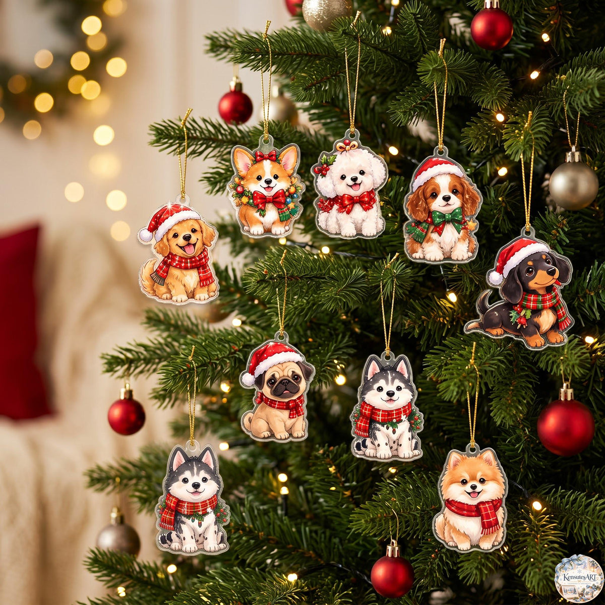 Dog Christmas Advent Calendar 2026 | 24 Day Countdown Gift Box with Personalized 2D Ornament