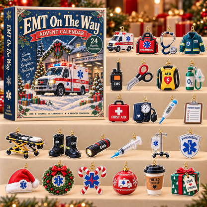 24 Days of  Emt On The Way - 2026 Advent Calendar Blind Box of 24 Ornament
